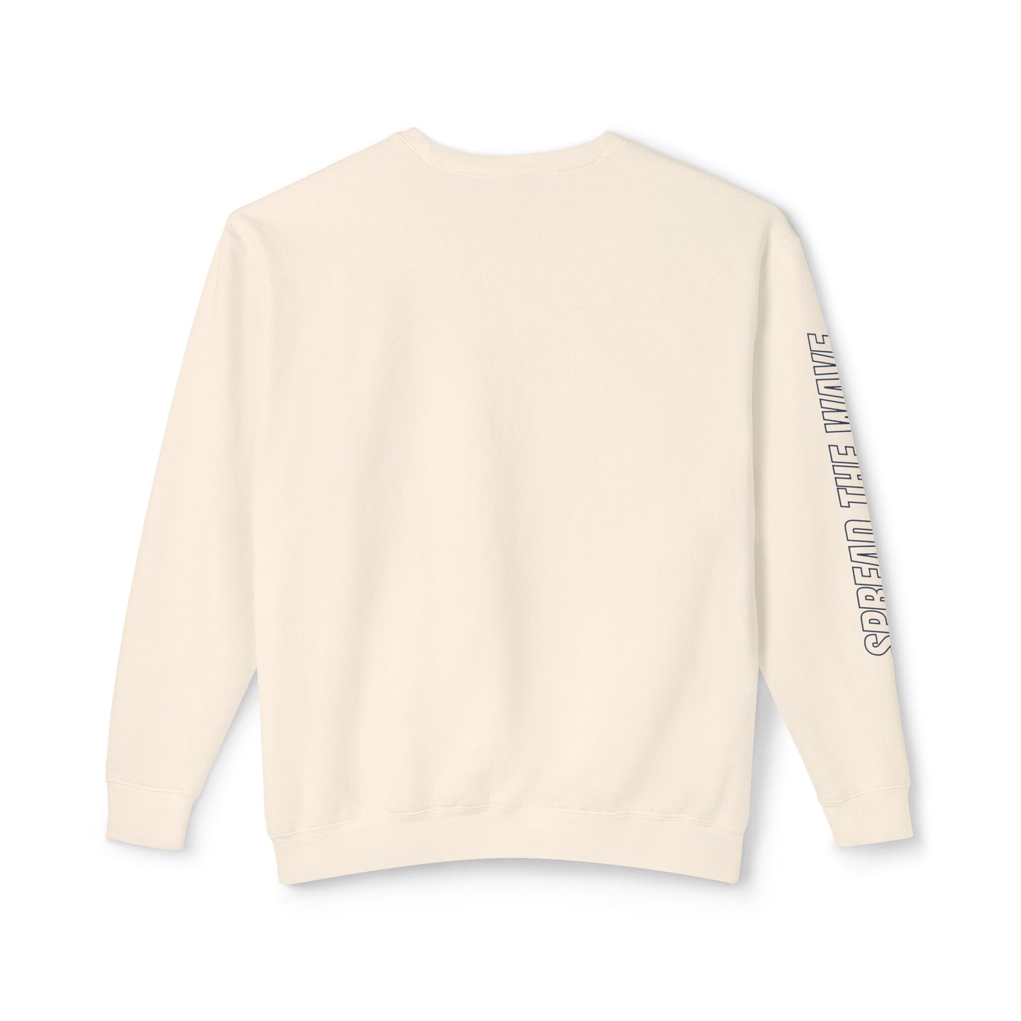 Spread The Wave Sleeve Unisex Lightweight Crewneck Sweatshirt