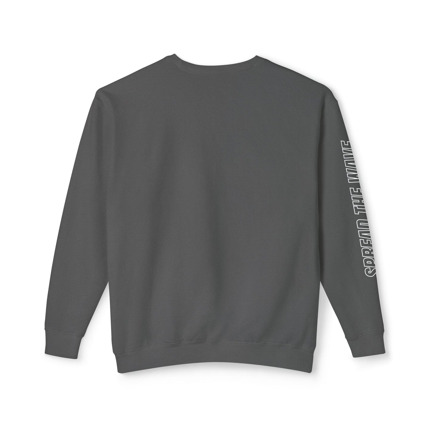 Spread The Wave Sleeve Unisex Lightweight Crewneck Sweatshirt