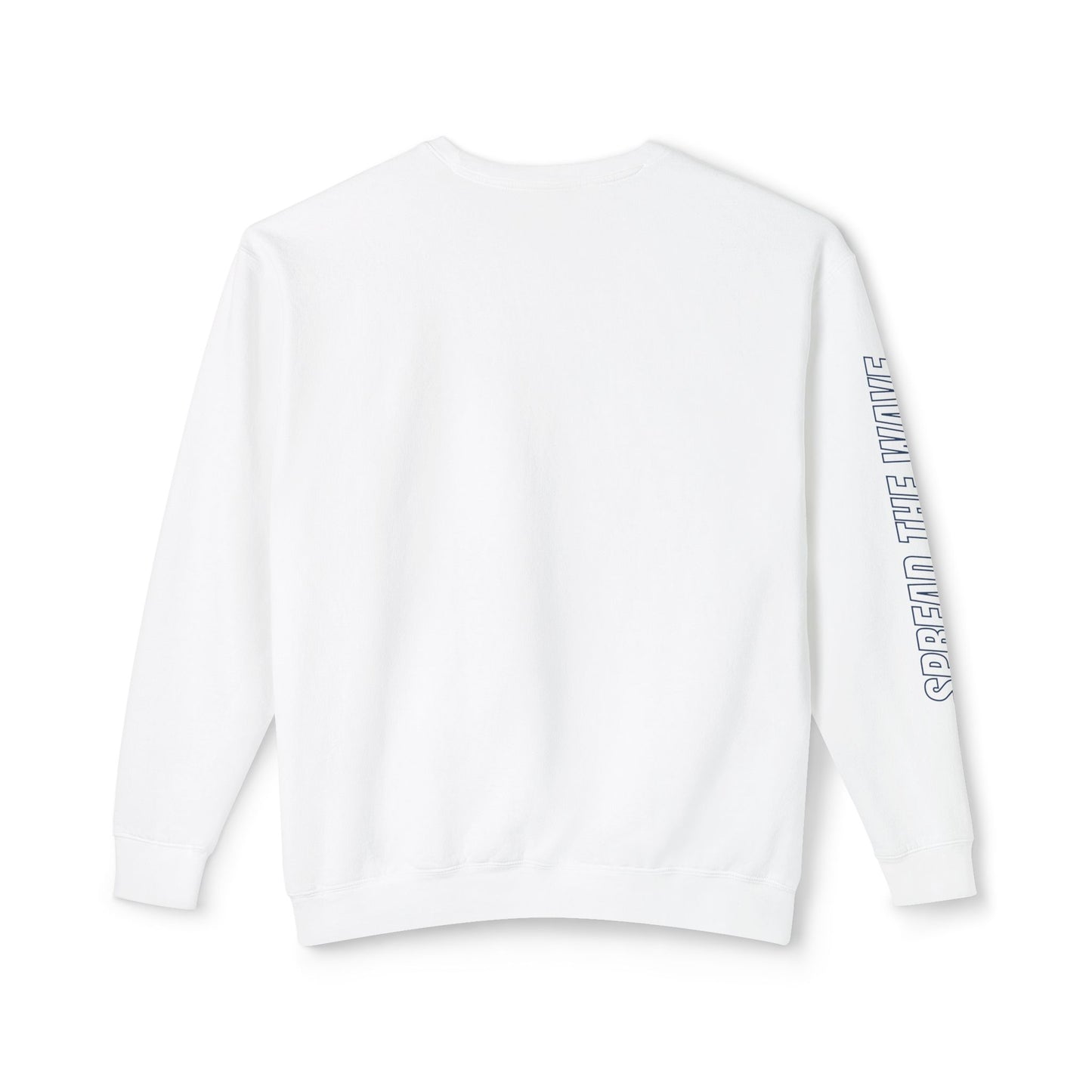 Spread The Wave Sleeve Unisex Lightweight Crewneck Sweatshirt