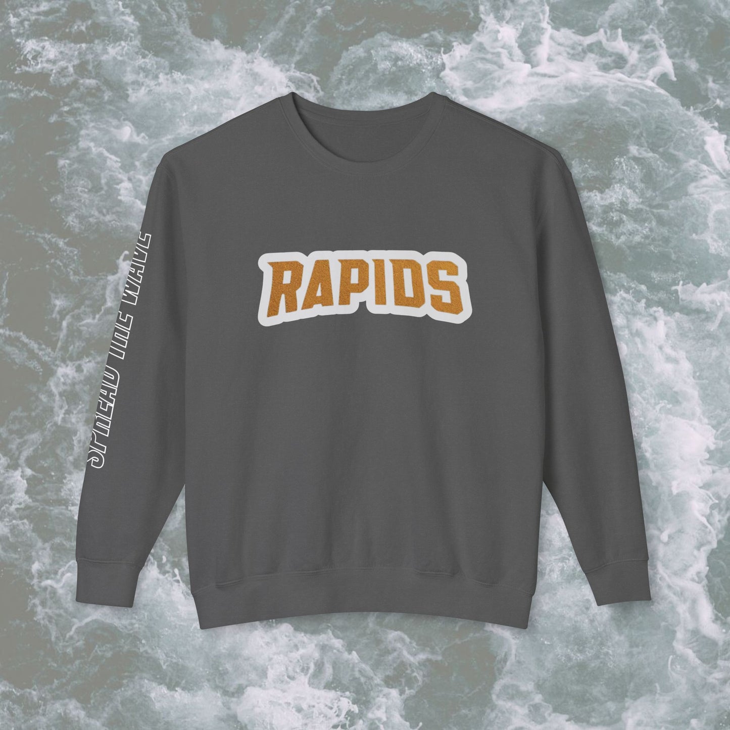 Spread The Wave Sleeve Unisex Lightweight Crewneck Sweatshirt