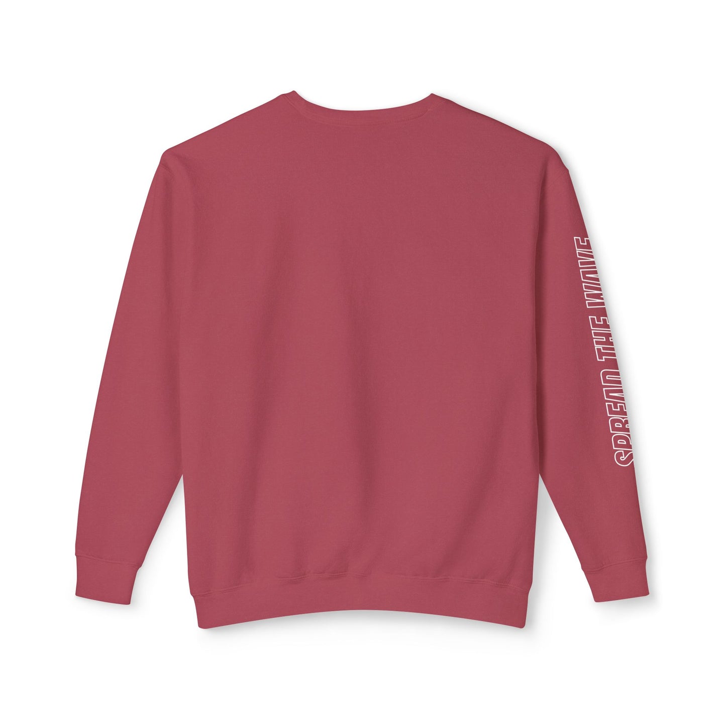 Spread The Wave Sleeve Unisex Lightweight Crewneck Sweatshirt