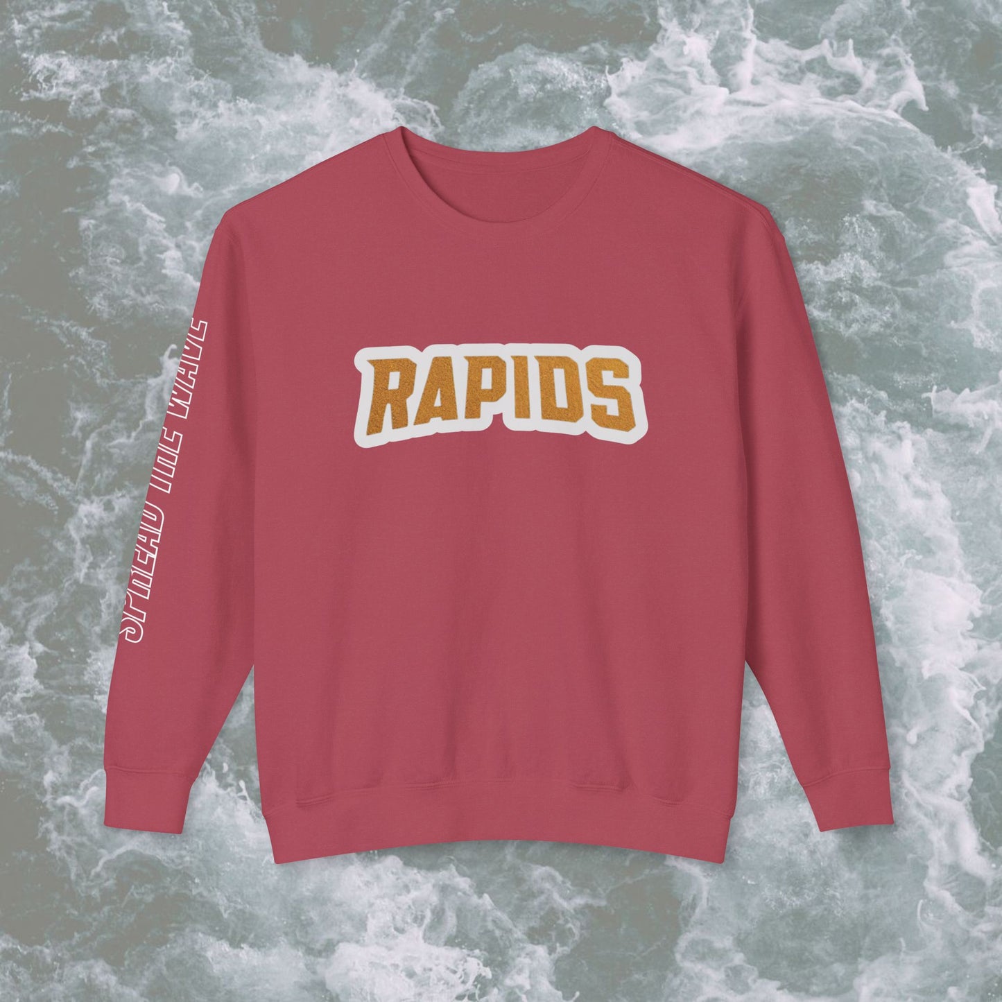 Spread The Wave Sleeve Unisex Lightweight Crewneck Sweatshirt