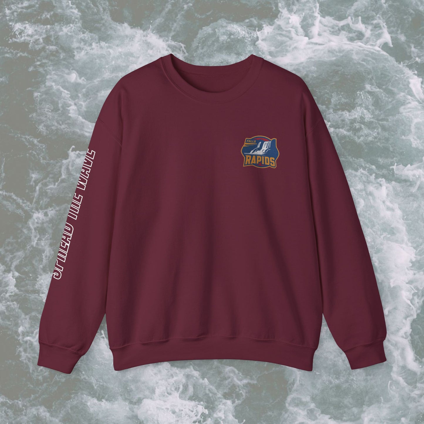 Spread The Wave Sleeve Unisex Crewneck Sweatshirt