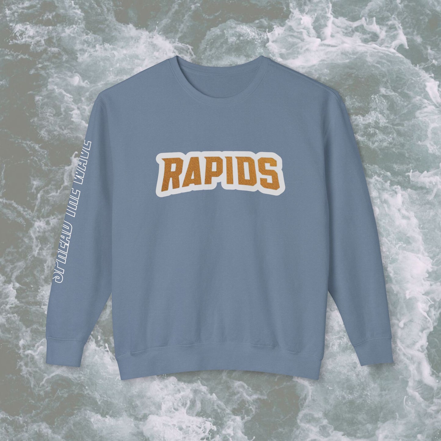 Spread The Wave Sleeve Unisex Lightweight Crewneck Sweatshirt